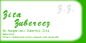 zita zuberecz business card